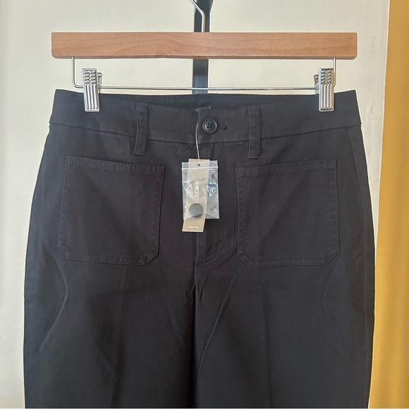 J. Crew Charley Kickout Cropped Pant‎ Flare Chino Black NWT $118 Size 26 (US 2) - Picture 3 of 10
